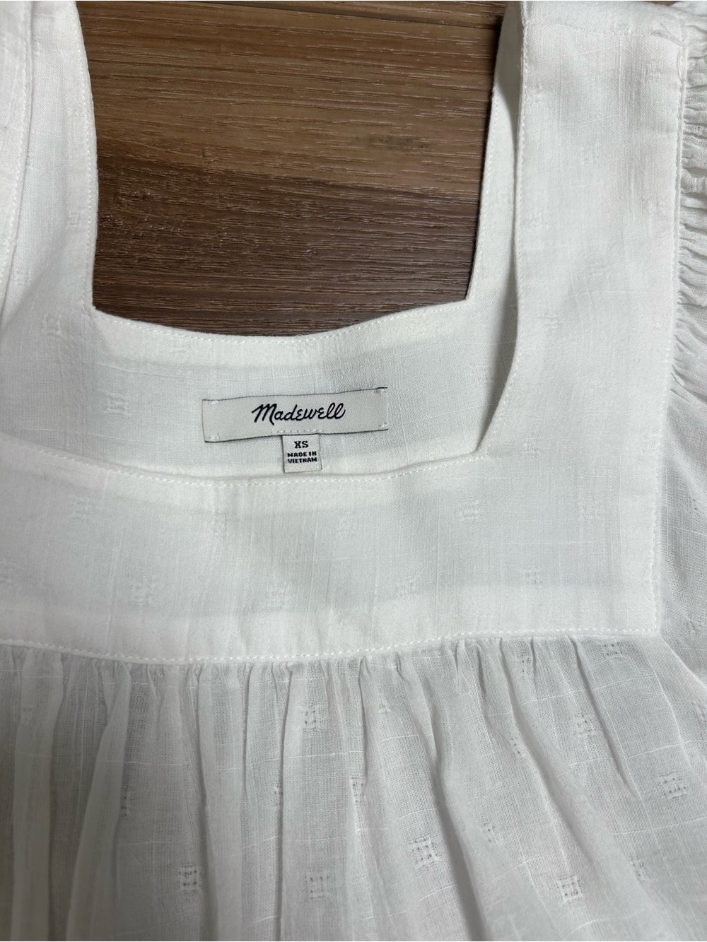 Madewell Flutter-Sleeve Butterfly Top white size XS peasant boho hippie L8489 - Picture 7 of 10